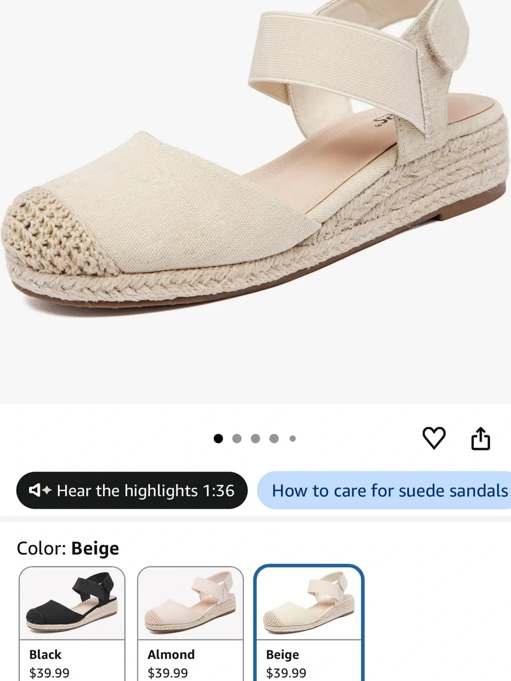 Women's Beige Canvas Espadrille Flats with Ankle Tie